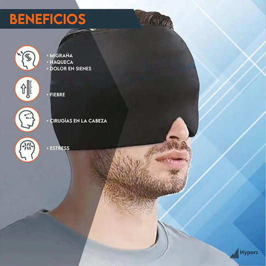Gorro Anti-migraña con gel para terapia frío o calor